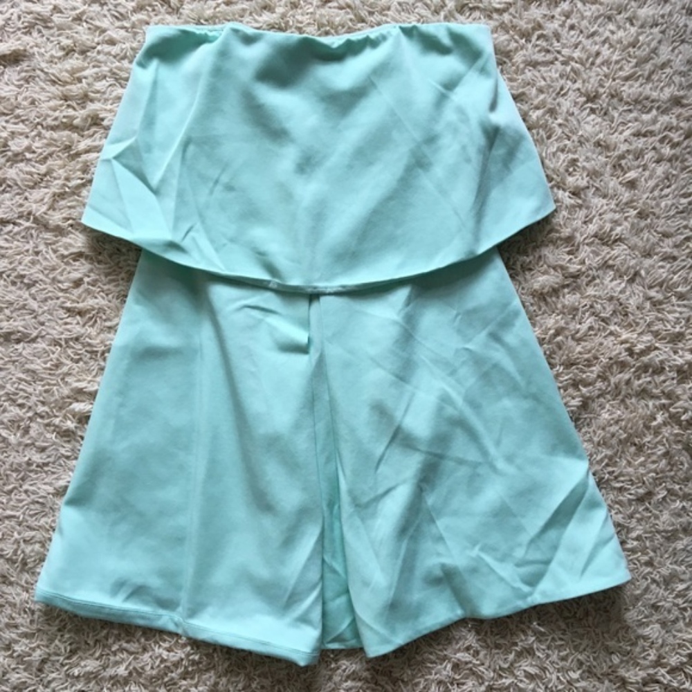 Kittenish Mint Blue Romper